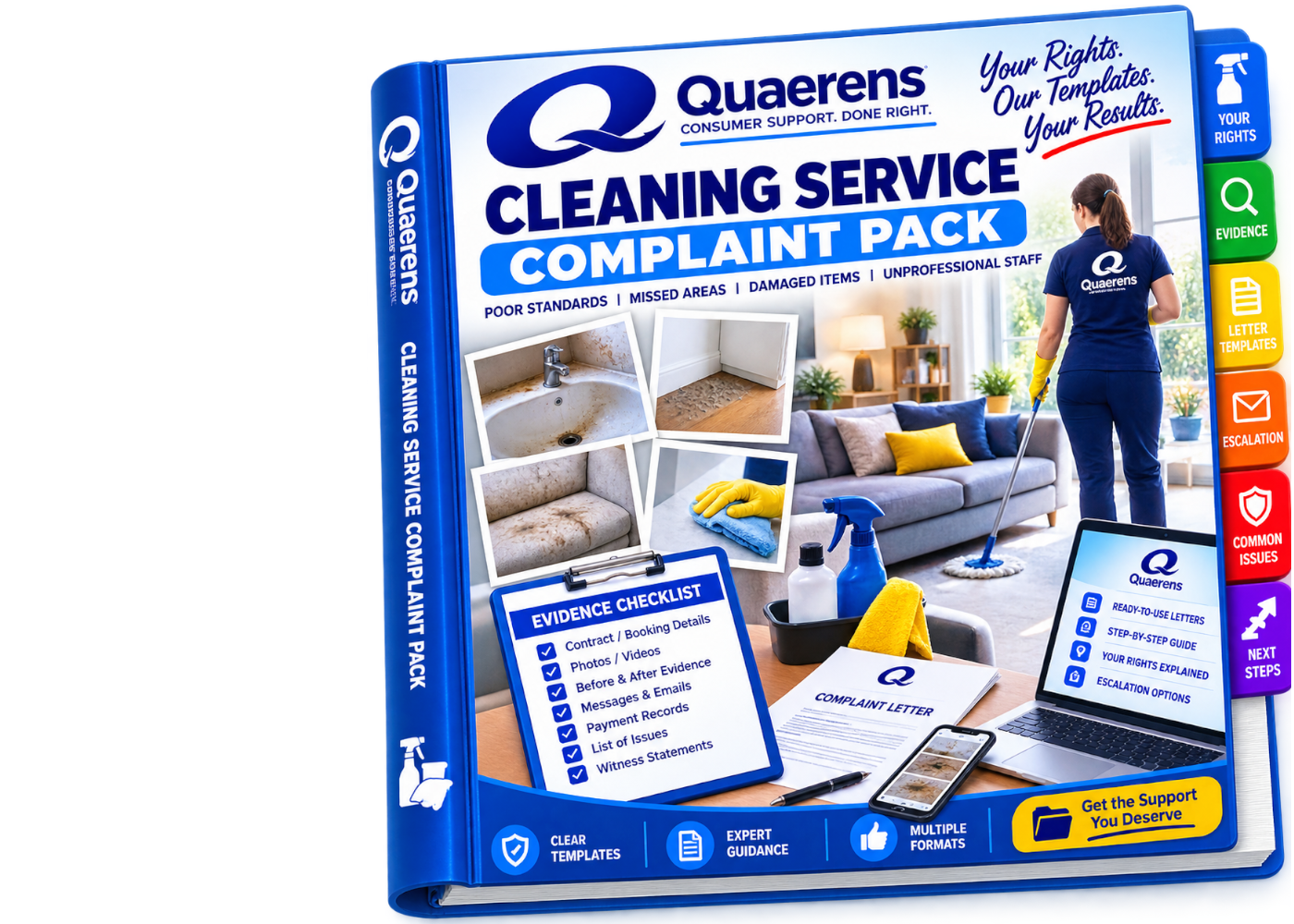 Quaerens Cleaning Service Complaint Pack booklet