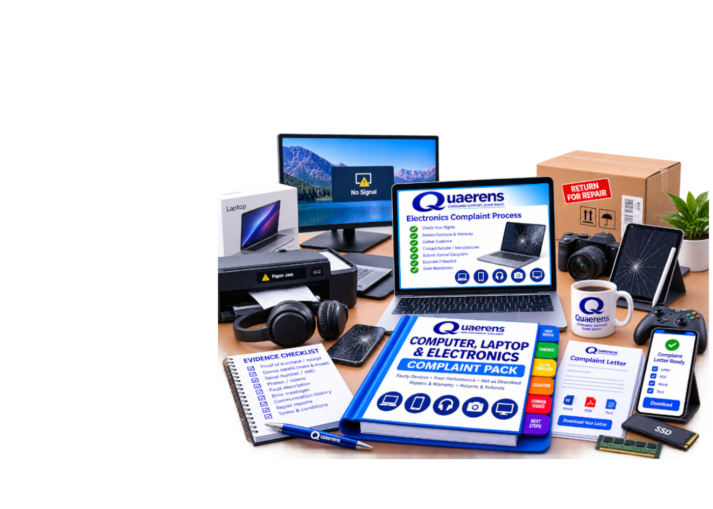 Computer, laptop and electronics Complaint Pack product preview