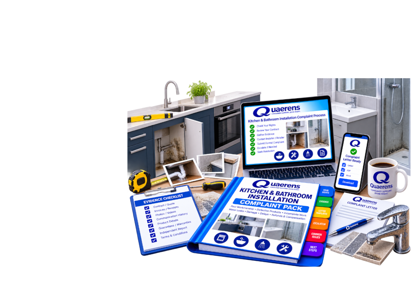 Quaerens Kitchen and Bathroom Installation Complaint Pack