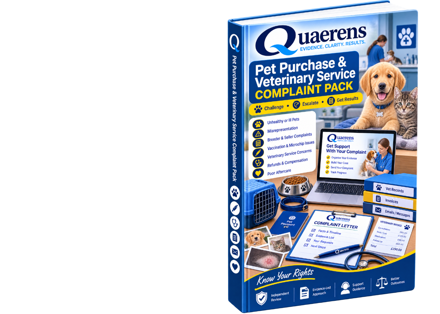 Quaerens Pet Purchase & Veterinary Service Complaint Pack booklet