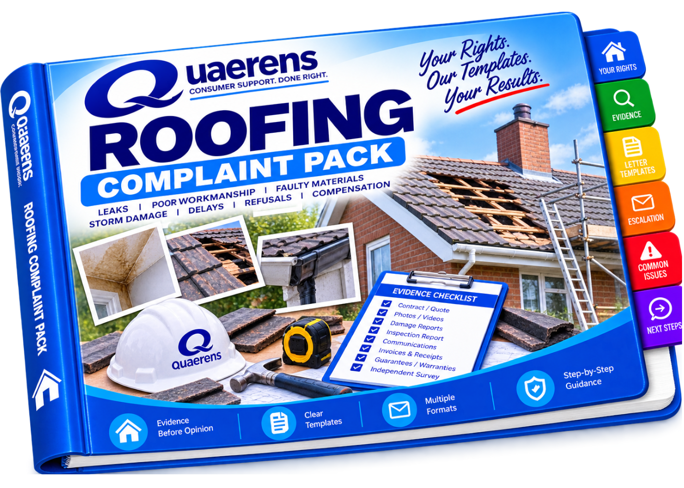 Quaerens Roofing Complaint Pack booklet