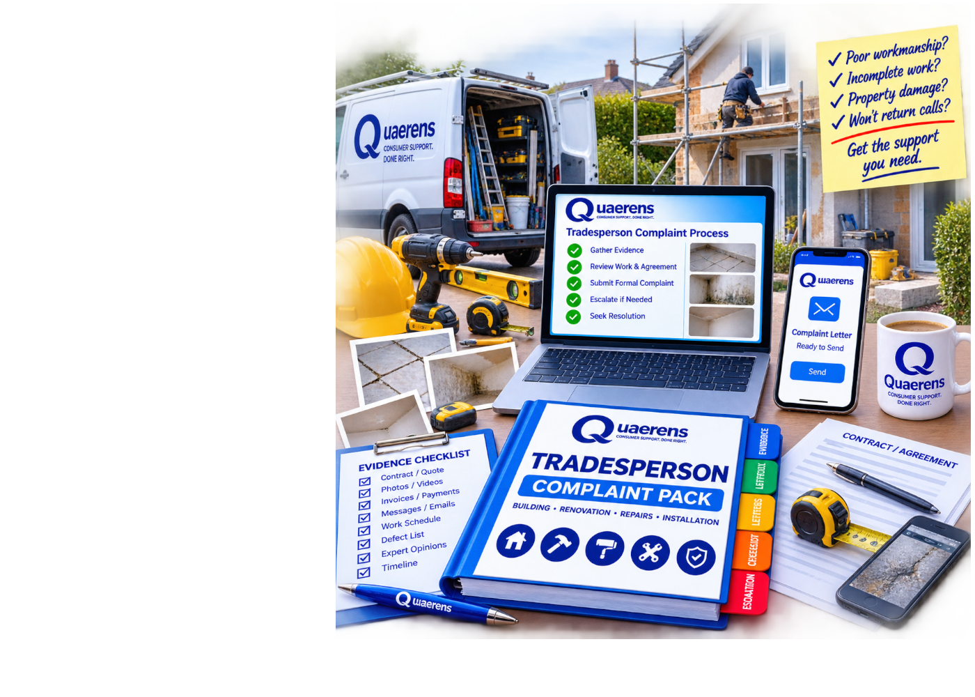 Tradesperson Complaint Pack product preview
