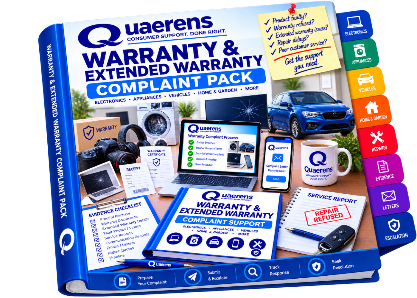Warranty & Extended Warranty Complaint Pack booklet