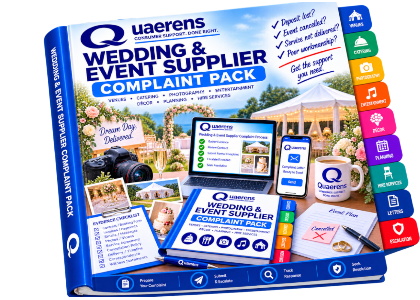 Wedding & Event Supplier Complaint Pack booklet
