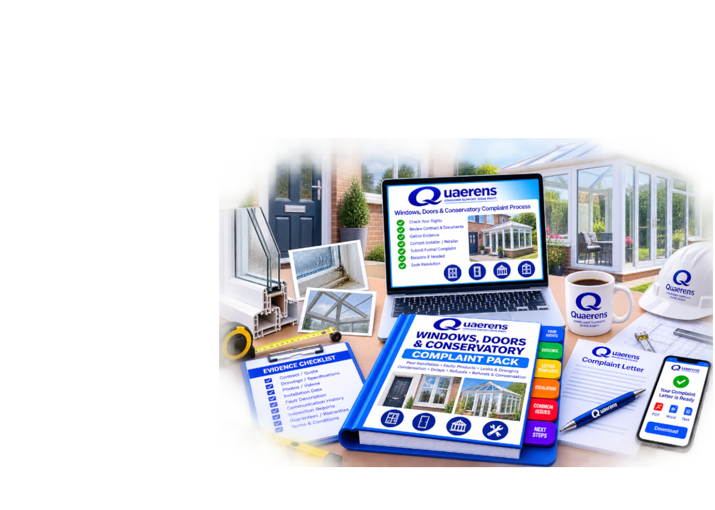 Quaerens Windows, Doors and Conservatory Complaint Pack