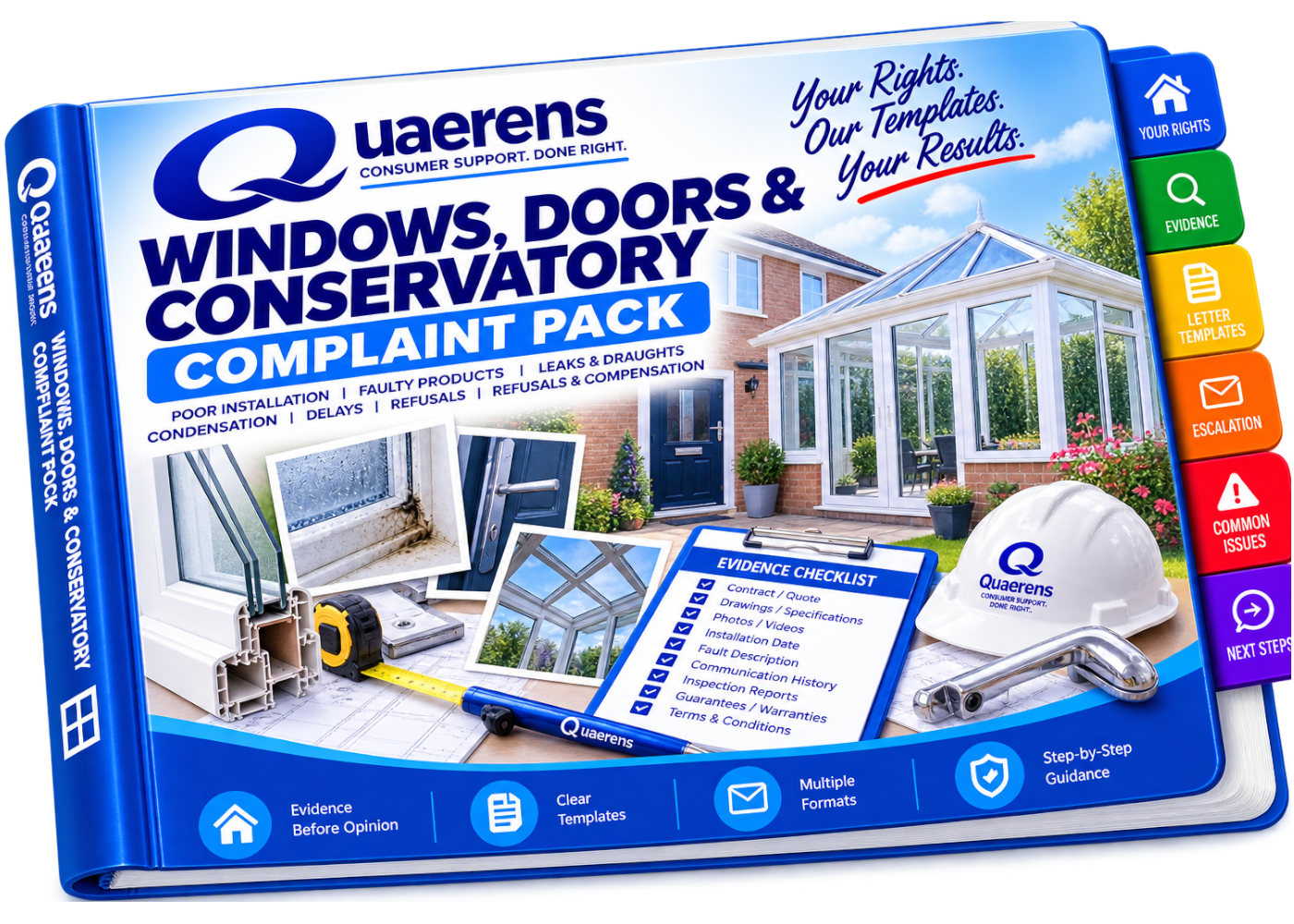 Quaerens Windows, Doors and Conservatory Complaint Pack booklet