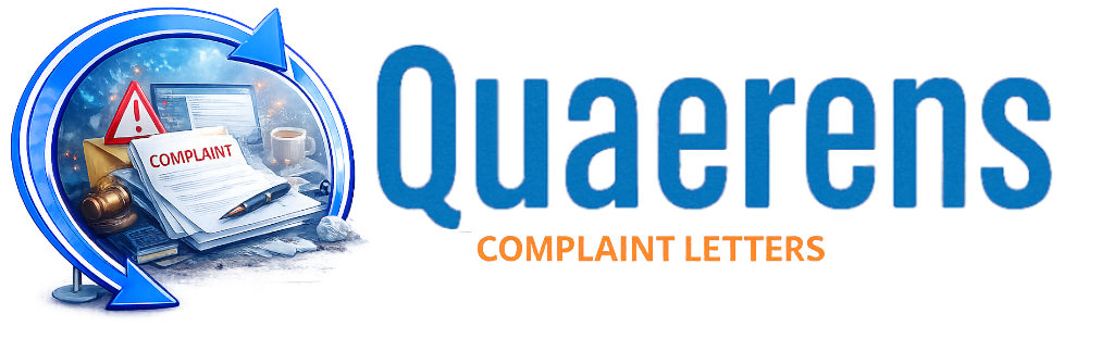 Quaerens consumer complaint letter support logo