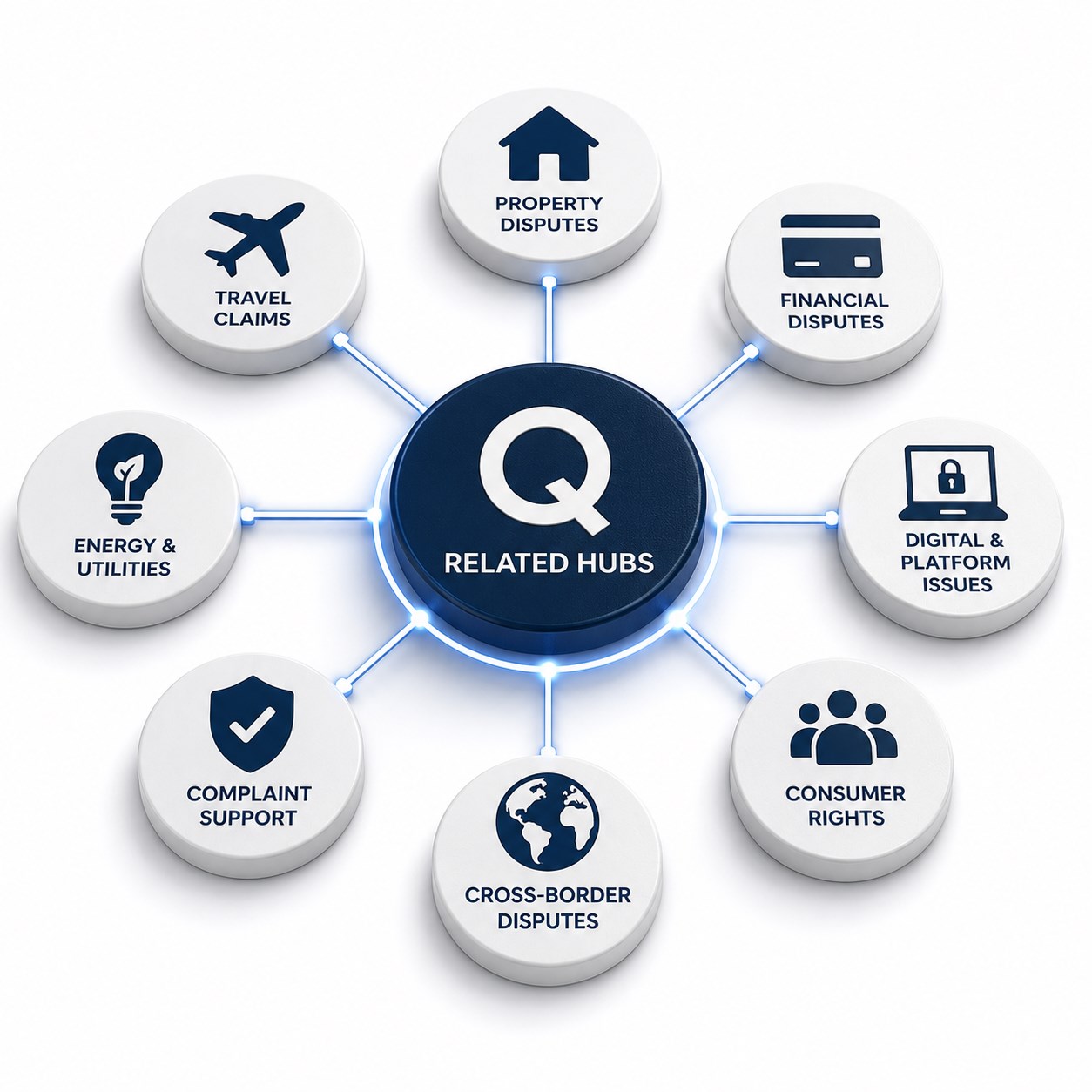Related Quaerens dispute hubs that may overlap with consumer rights issues